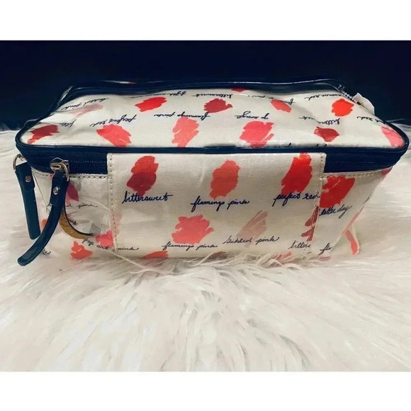 KATE SPADE LARGE COLIN LILAC COURT COSMETIC BAG LIPSTICKS - Picture 3 of 6